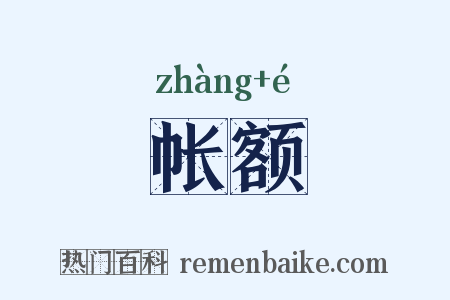 帐额是什么意思的图片